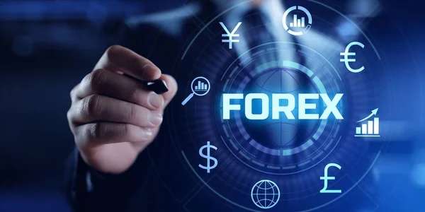 Konsep investasi keuangan bisnis pertukaran mata uang Forex perdagangan — Stok Foto