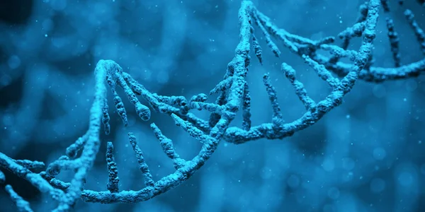 ADN biotecnología ciencia medicina genética concepto. Ilustración de representación 3d — Foto de Stock