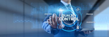 Quality control assurance standard certification technology concept clipart