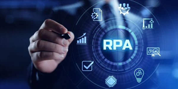 RPA Robotic process automation innovation business technology concept — Foto Stock