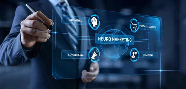 Neuromarketing. Concept de stratégie marketing de vente et de publicité — Photo