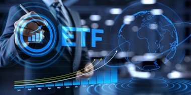 ETF Borsası borsa ticaret yatırımı finansal konseptini takas etti
