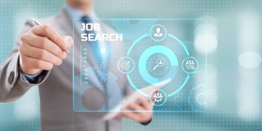 İş Arama İnsan Kaynakları Yönetimi kavramı ekranda