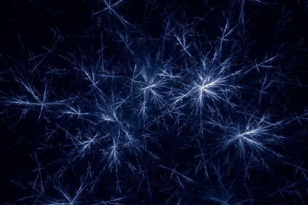 Blaues Feuerwerk Weltraumstars Schneeflocken Abstrakter Hintergrund Für Design Und Dekoration — Stockfoto