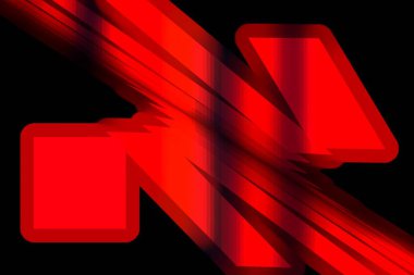 Abstract red light shape or symbol. Modern futuristic background design