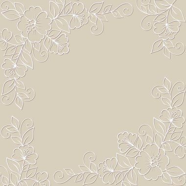 çiçek süsleme çerçeve