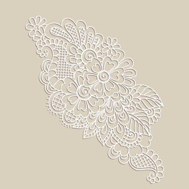 Soyut kına Mehndi çizilmiş çiçek süsleme