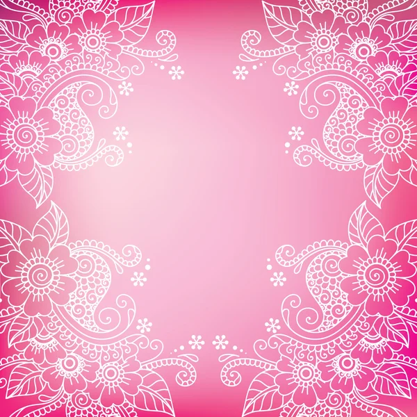 Beyaz çiçek çerçeve, dantel süs