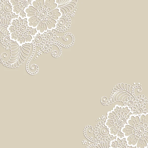 çiçek vektör süsleme köşesi