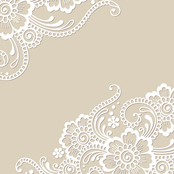 çiçek vektör süsleme köşesi