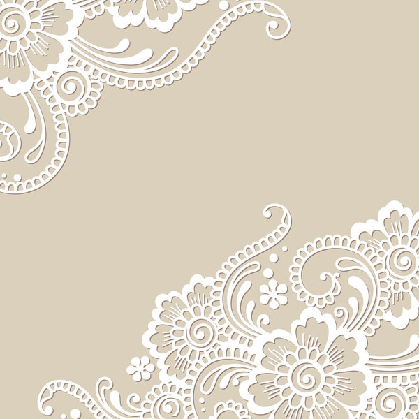 Flower vector ornament corner