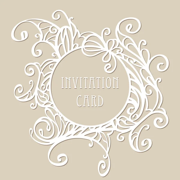 Vintage lace frame — Stock Vector