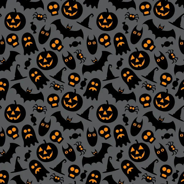 Halloween vektor seamless mönster — Stock vektor