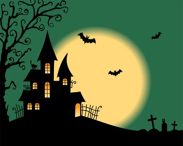 Cartão vetorial Halloween — Vetor de Stock
