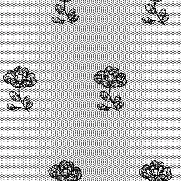 Dentelle fleur motif sans couture . — Image vectorielle