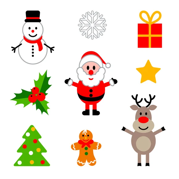 set renkli Noel süslemeleri.