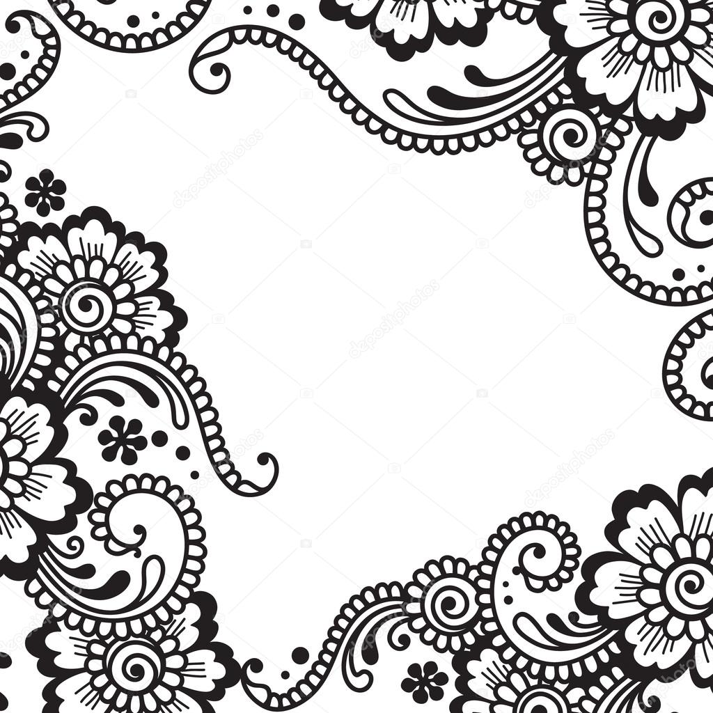 Flower vector ornament corner