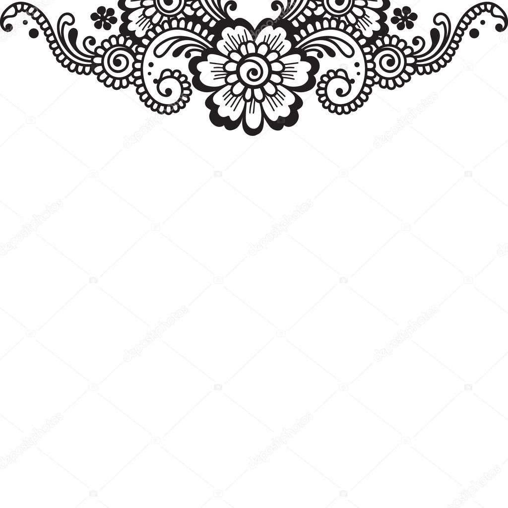 Flower vector ornament corner