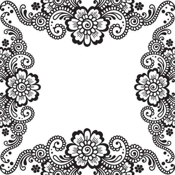 çiçek vektör süsleme köşesi