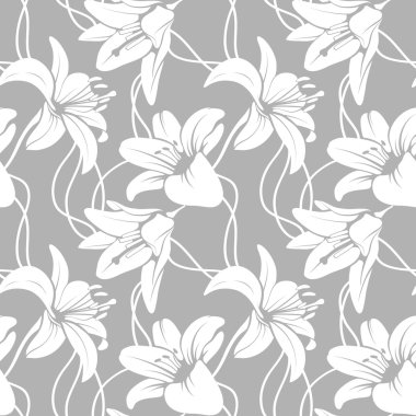 Vektör lilly seamless modeli