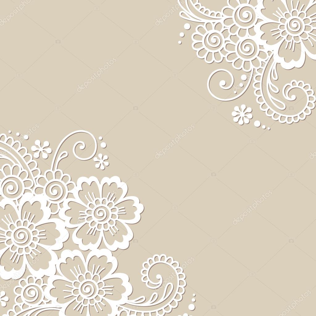 Flower vector ornament corner