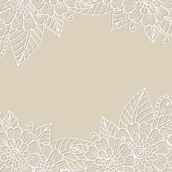 Bloem ornament frame — Stockvector