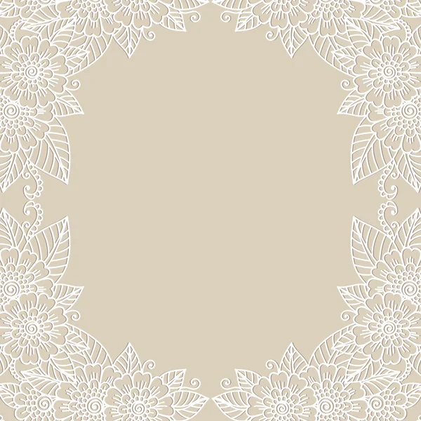 çiçek süsleme çerçeve