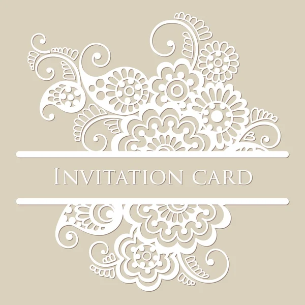 Vector lace card. — Stock Vector