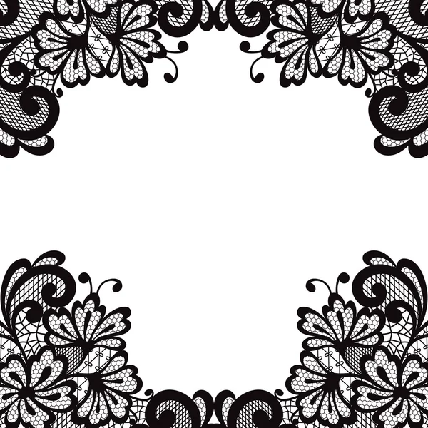 Cadre d'ornement vectoriel fleur . — Image vectorielle