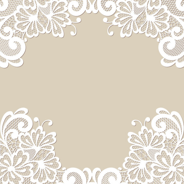 Flower vector ornament frame