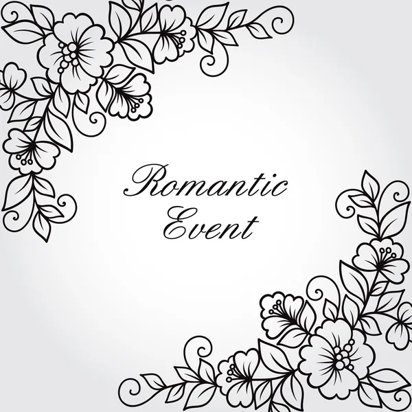 Çiçek vektör süsleme çerçeve.