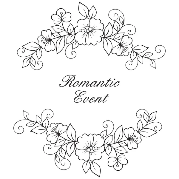 Çiçek vektör süsleme çerçeve.