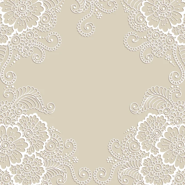 Çiçek vektör süsleme çerçeve