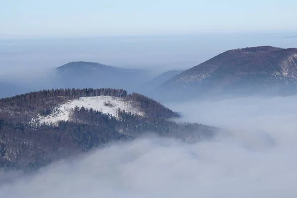 大自然的伟大 云层之上的山脉 奥地利 生活方式的概念 — 图库照片