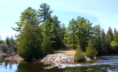 Canadia Kayalıkları 'ndaki Vahşi Doğa Nehri Manzarası