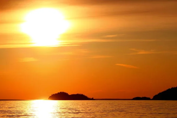 Herrlich Romantischer Sonnenuntergang Lake Superior Great Lakes Usa Kanada Reiseabenteuer — Stockfoto