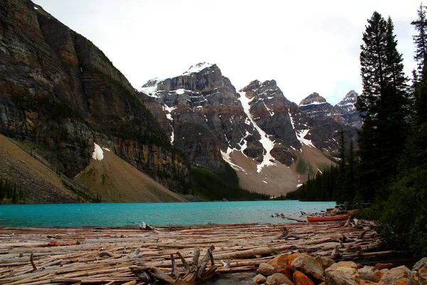 Canadá Hermoso Famoso Lago Moraine Banff Nationalpark Alberta Canadá —  Fotos de Stock