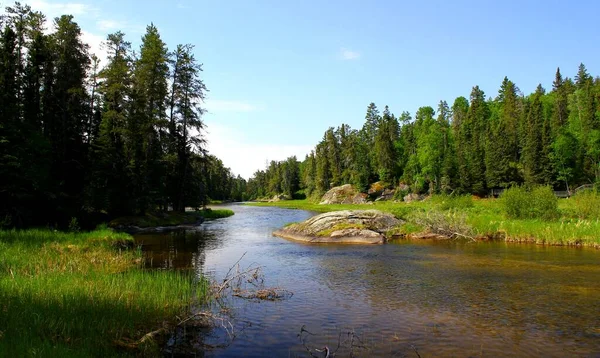 Paysage Typiquement Canadien Rivière Sauvage Ontario Canada Automne Dans Les — Photo