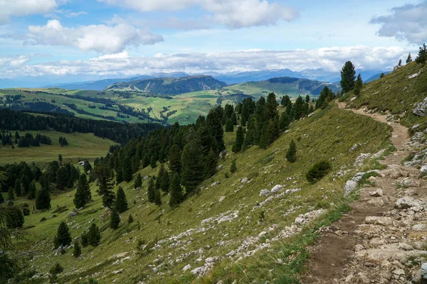 Beautiful Hiking Trail Wonderful Mountain Scenery Beautiful Idyllic Alp Background — Stock Photo, Image