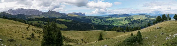 Amplia Abierta Vista Panorámica Impresionante Vista Amplio Abierto Paisaje Alp — Foto de Stock