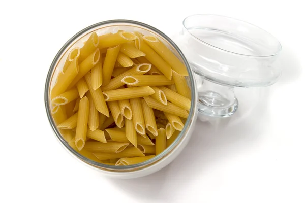 Italienische Pasta im Glasbehälter — Stockfoto