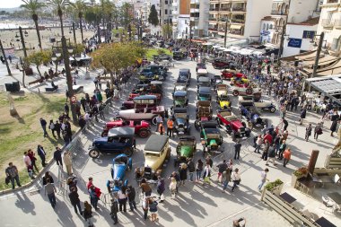 Vintage arabalar Sitges, İspanya