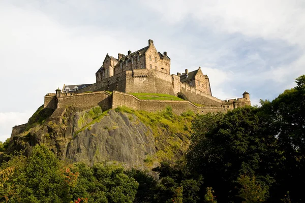 Edinburgh Castle Fortezza Storica Che Domina Skyline Edimburgo Capitale Della — Foto Stock