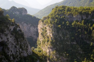 Revilla bakış açısından, Ordesa, Pireneler, İspanya.