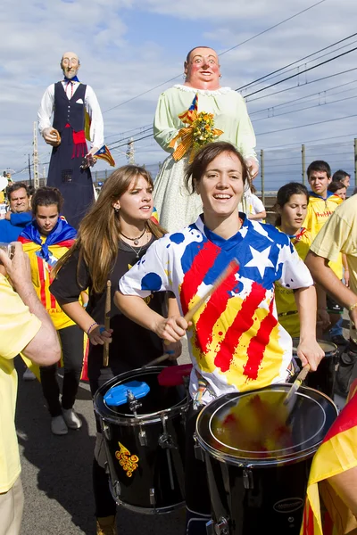 Protesto pela independência da Catalunha — Fotografia de Stock
