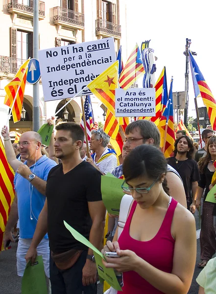 Protesta por la independencia de Cataluña —  Fotos de Stock