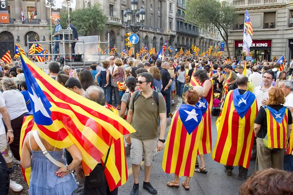 Protesto pela independência da Catalunha — Fotografia de Stock