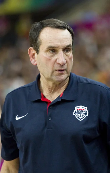 Mike Krzyzewski, treinador dos EUA — Fotografia de Stock