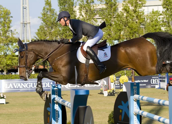 Horse jumping - Rutherford Latham — Stock Photo, Image