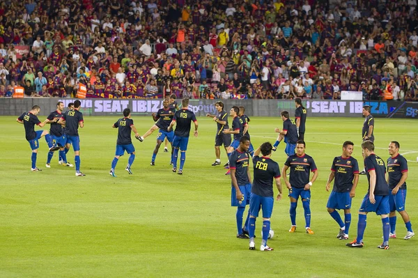 Jogadores FC Barcelona — Fotografia de Stock